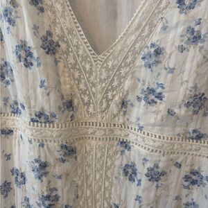 LoveShackFancy White Lace Detail Dress